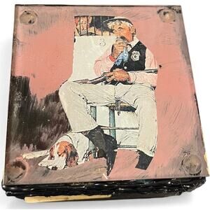 Handmade Glass Art Piece Coaster Depicting painting, "Music Hath Charms,"